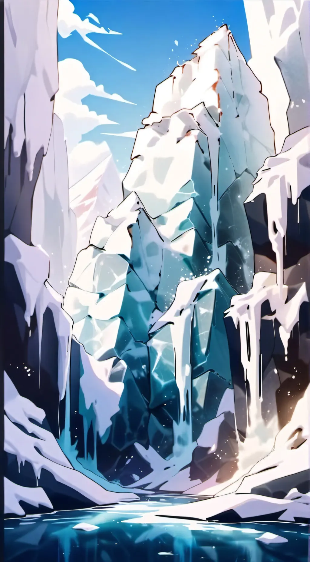 ai character: jjk lost in snow  background