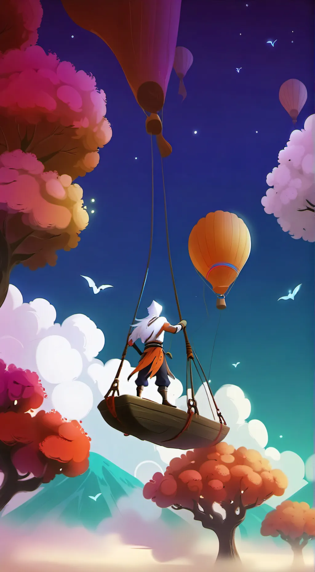 ai character: space bully nebula background