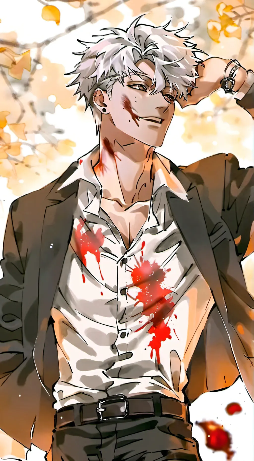 ai character: Freaky Gojo Roblox background