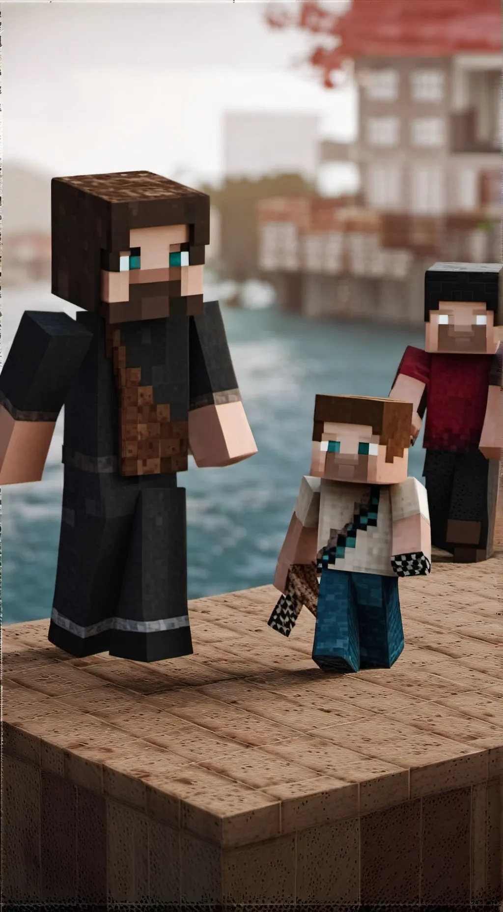 ai character: Minecraft Steve background