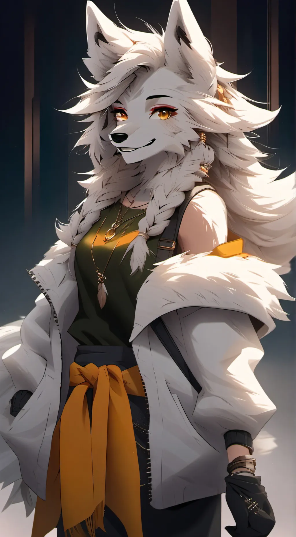 ai character: Snowflake  background