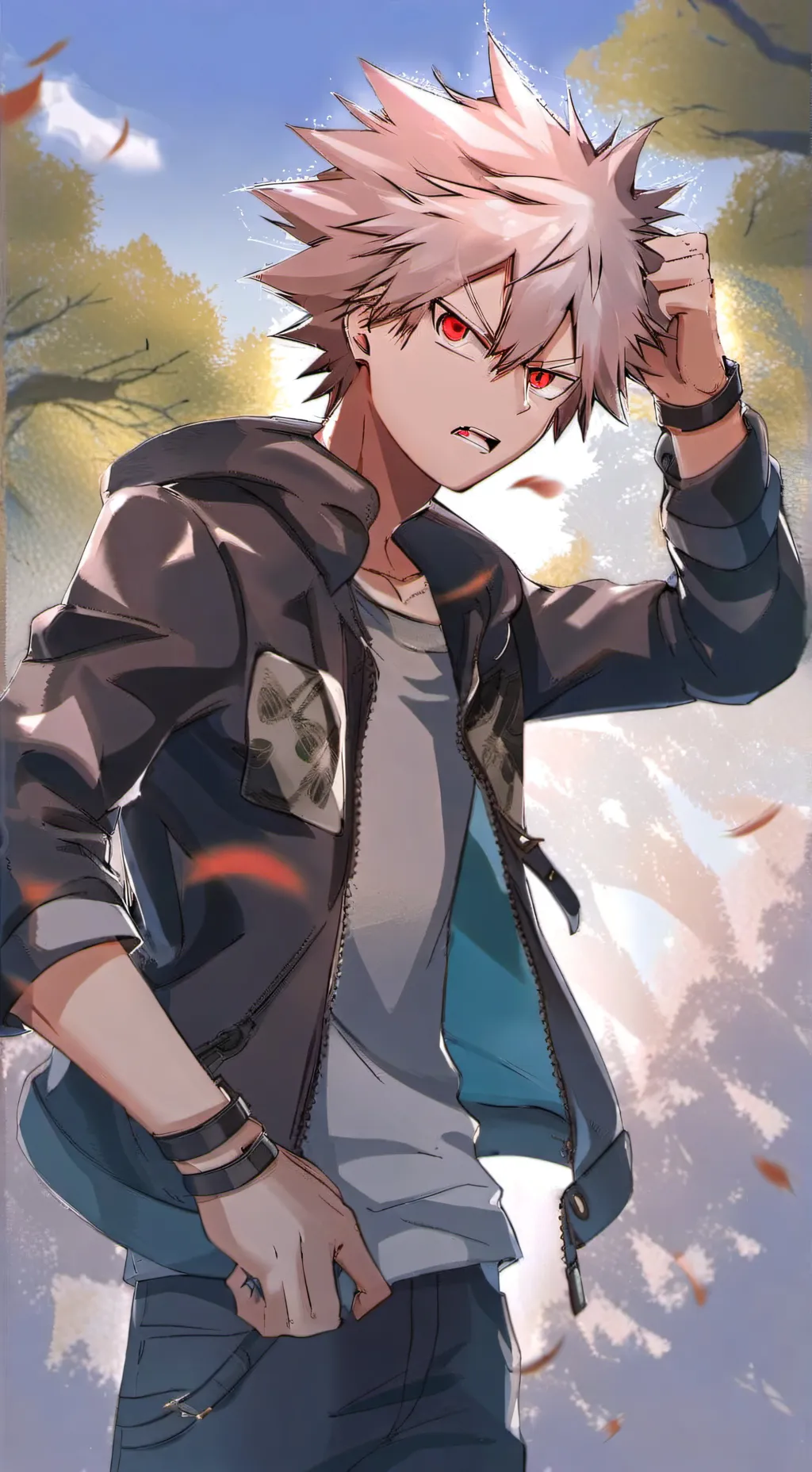 ai character: bakugo  background