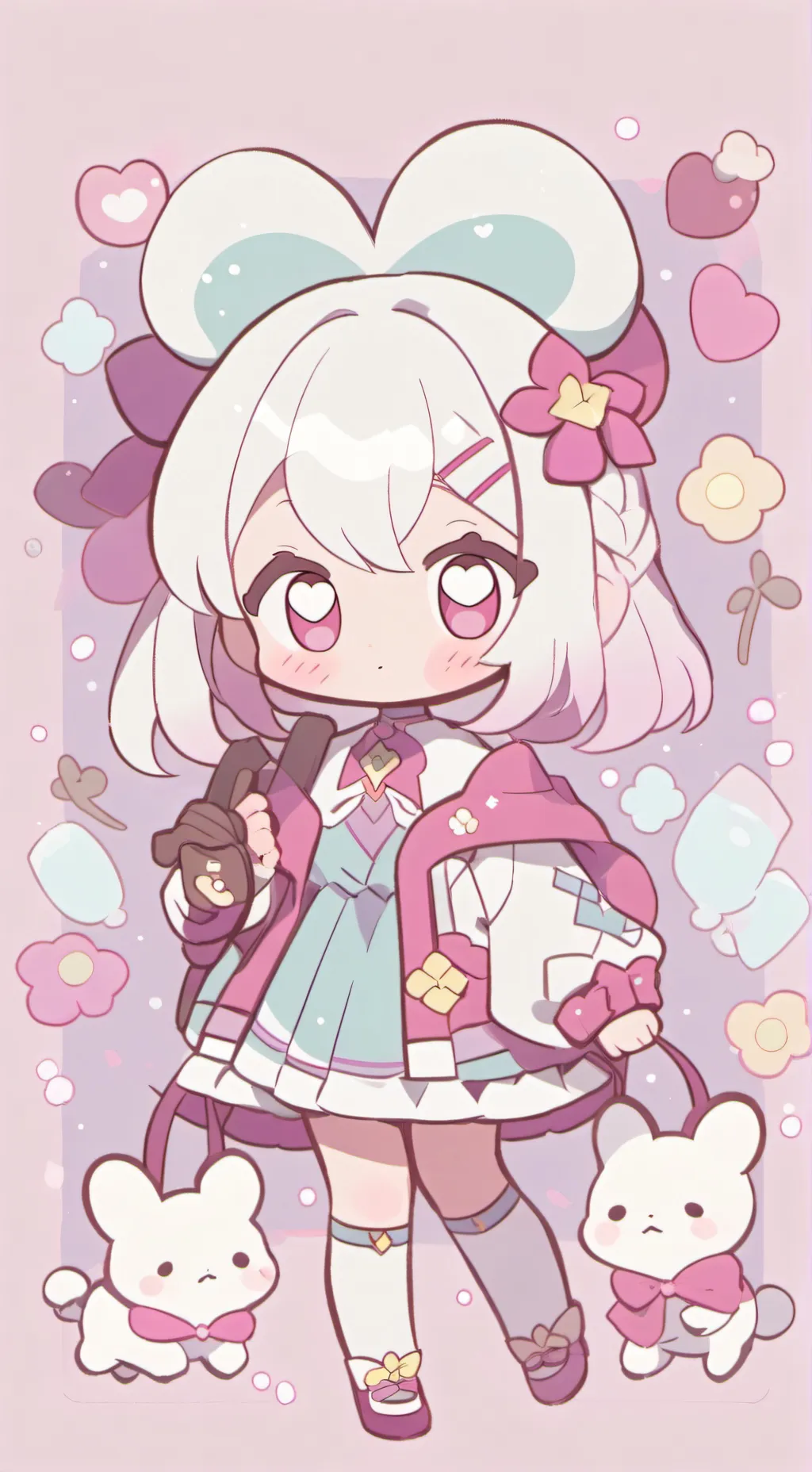 ai character: niña bebe background