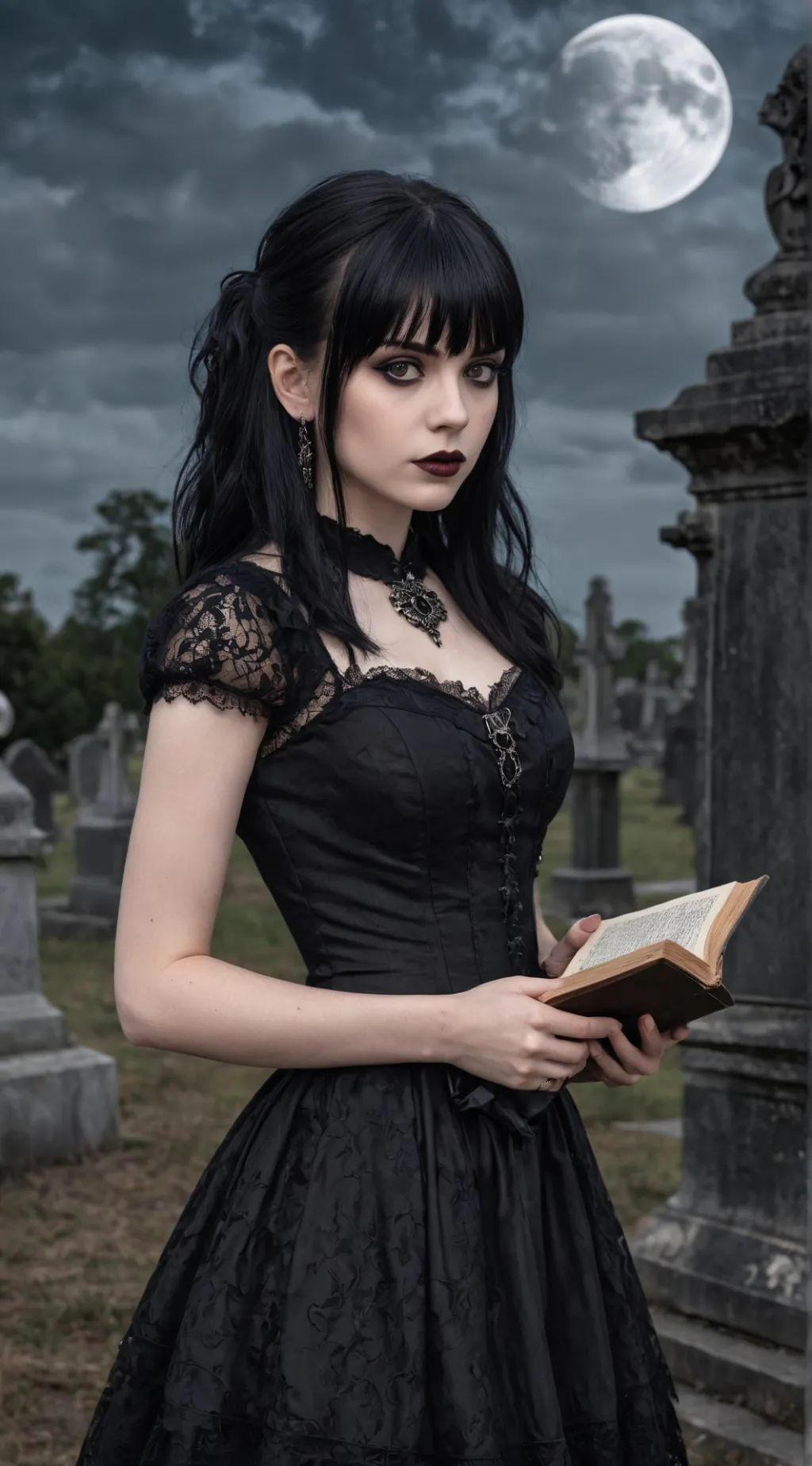 ai character: Merlina Addams background