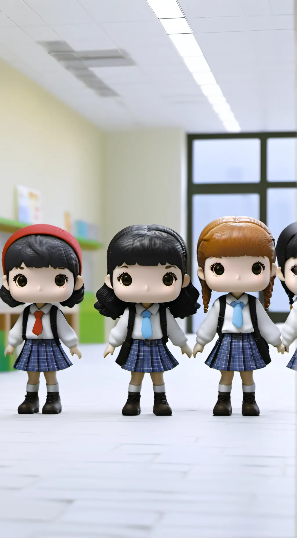 ai character: kawaii HighSchool background