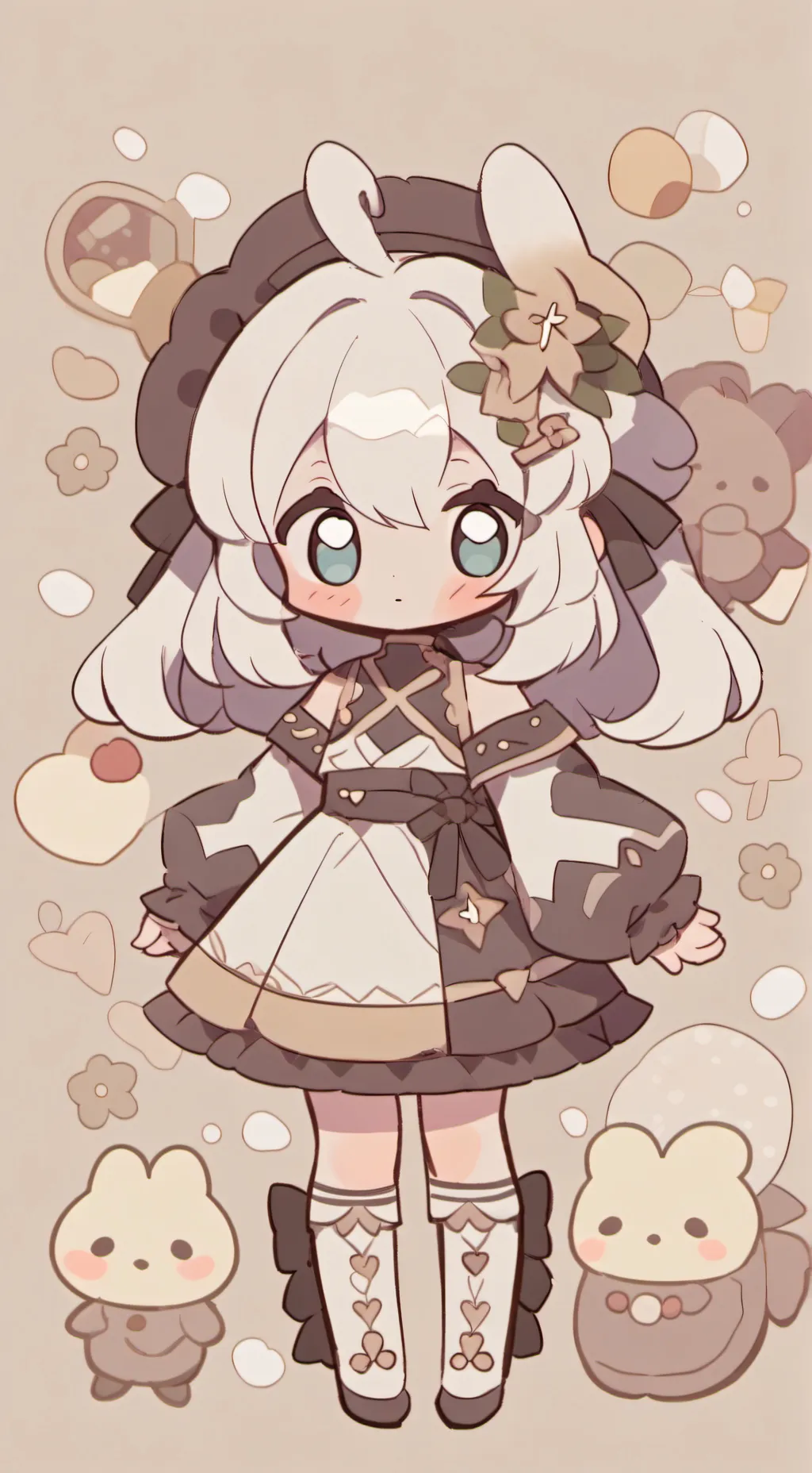 ai character: Mina... background