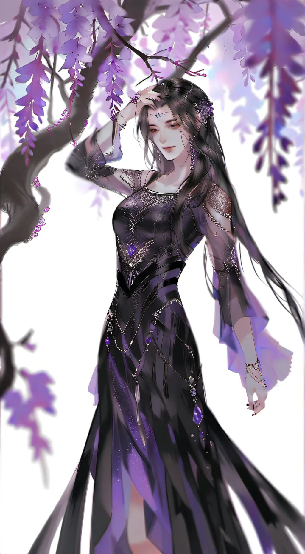 ai character: Kai love heart background