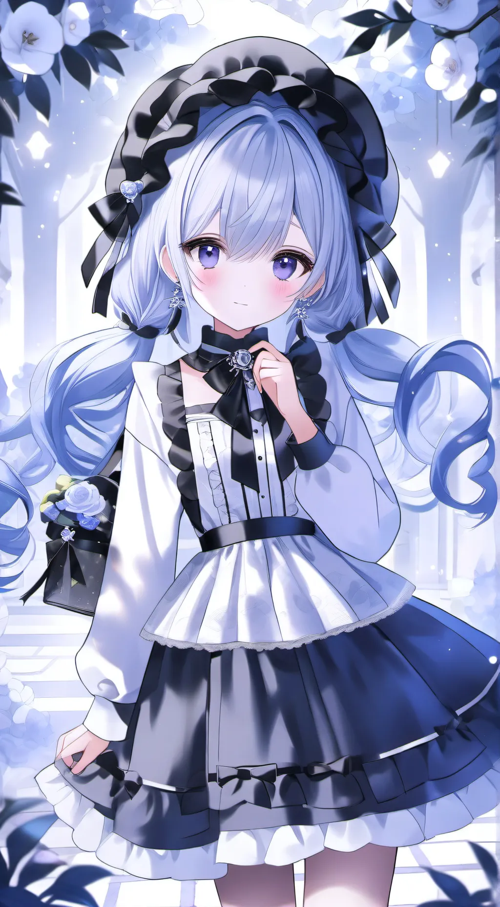 ai character: ~blue~ background