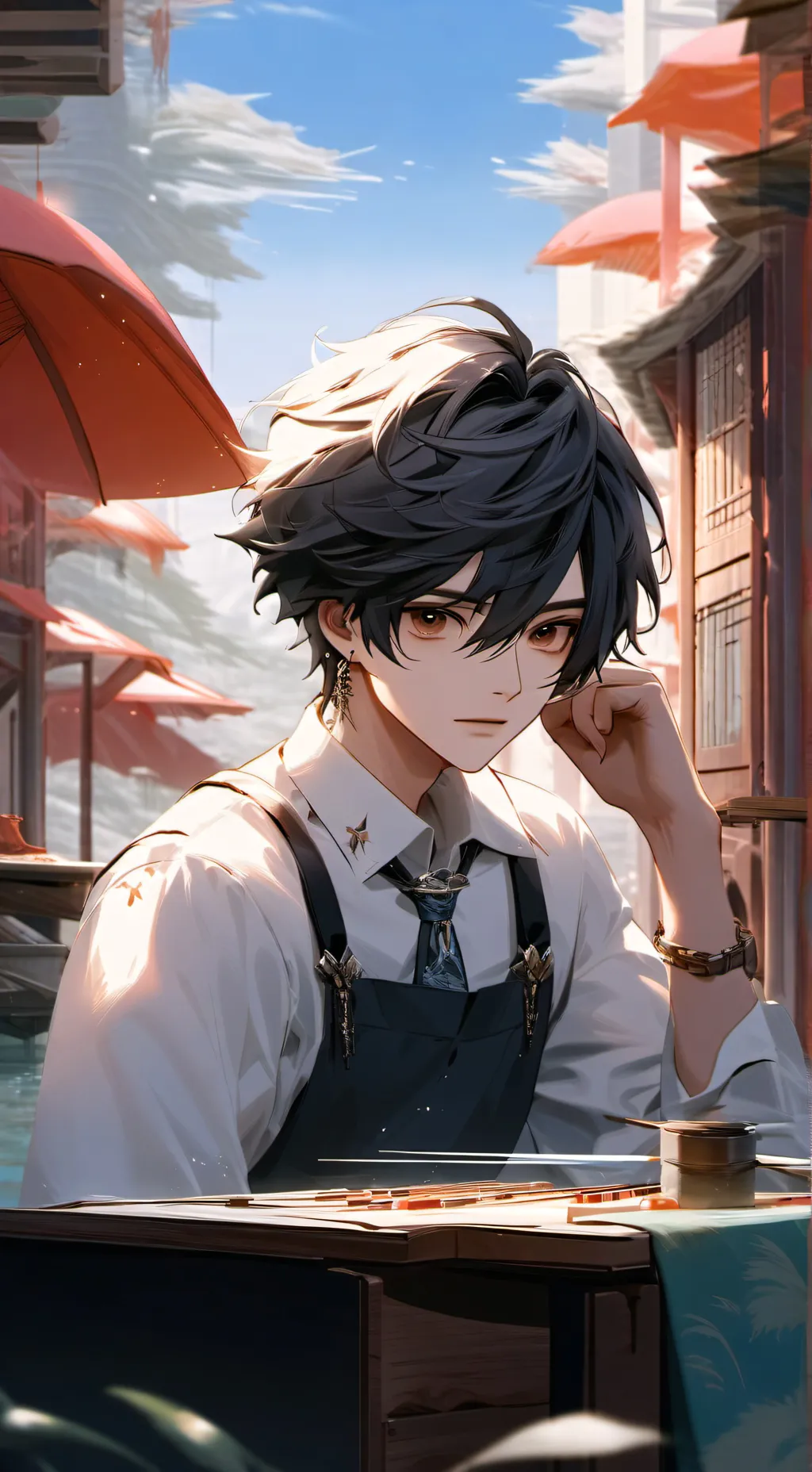 ai character: den background