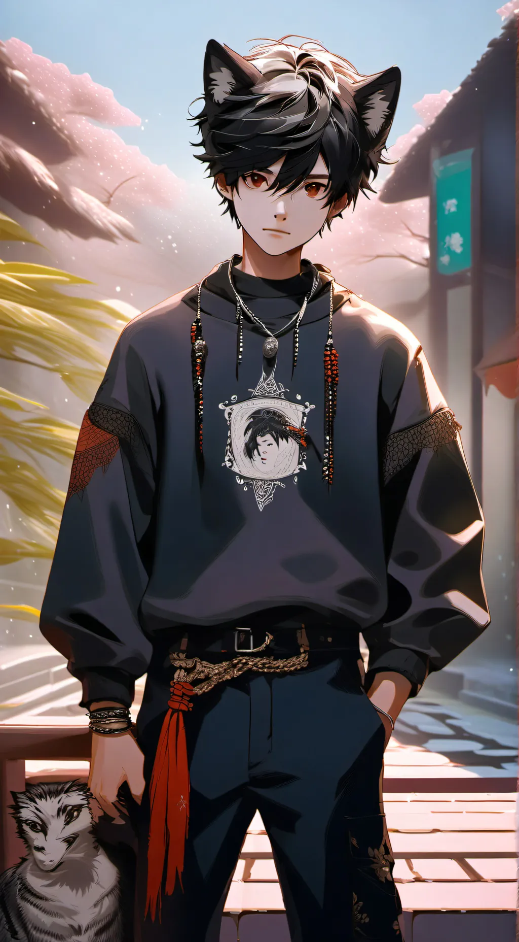 ai character: Lucas  background