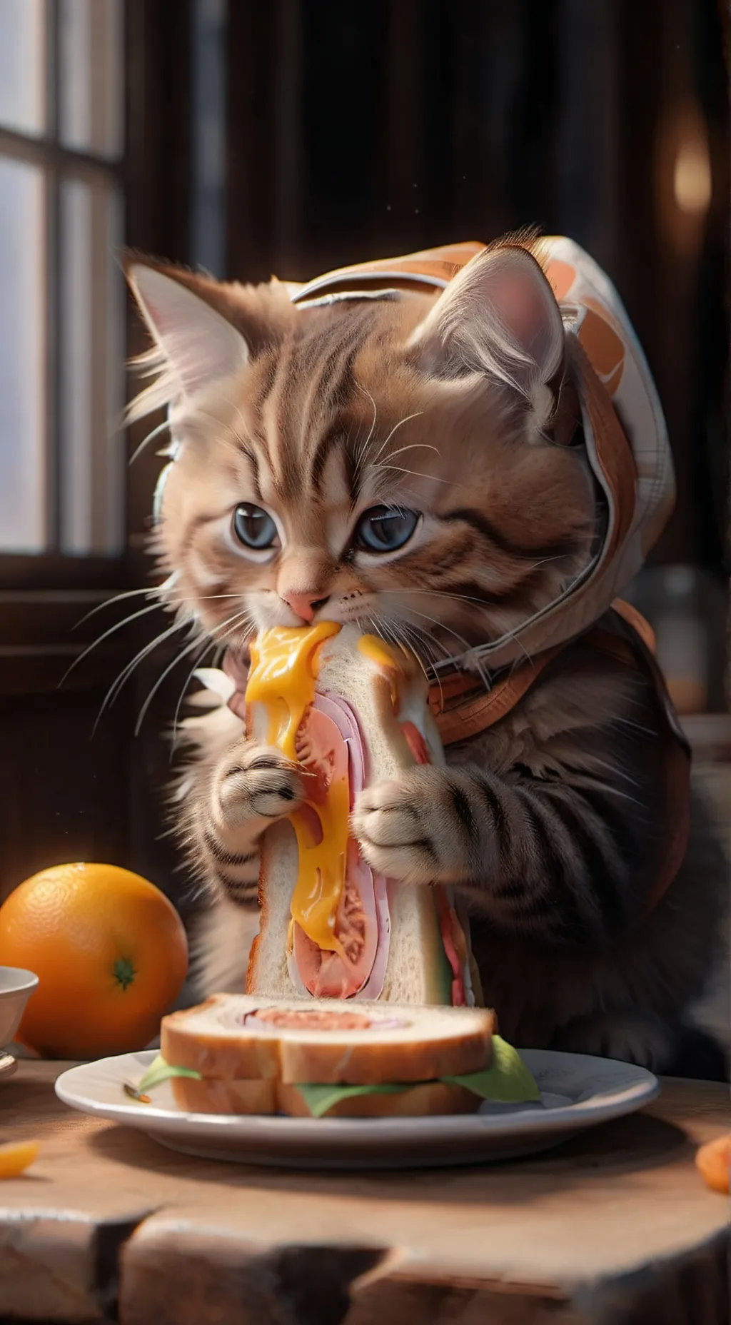 ai character: кот background