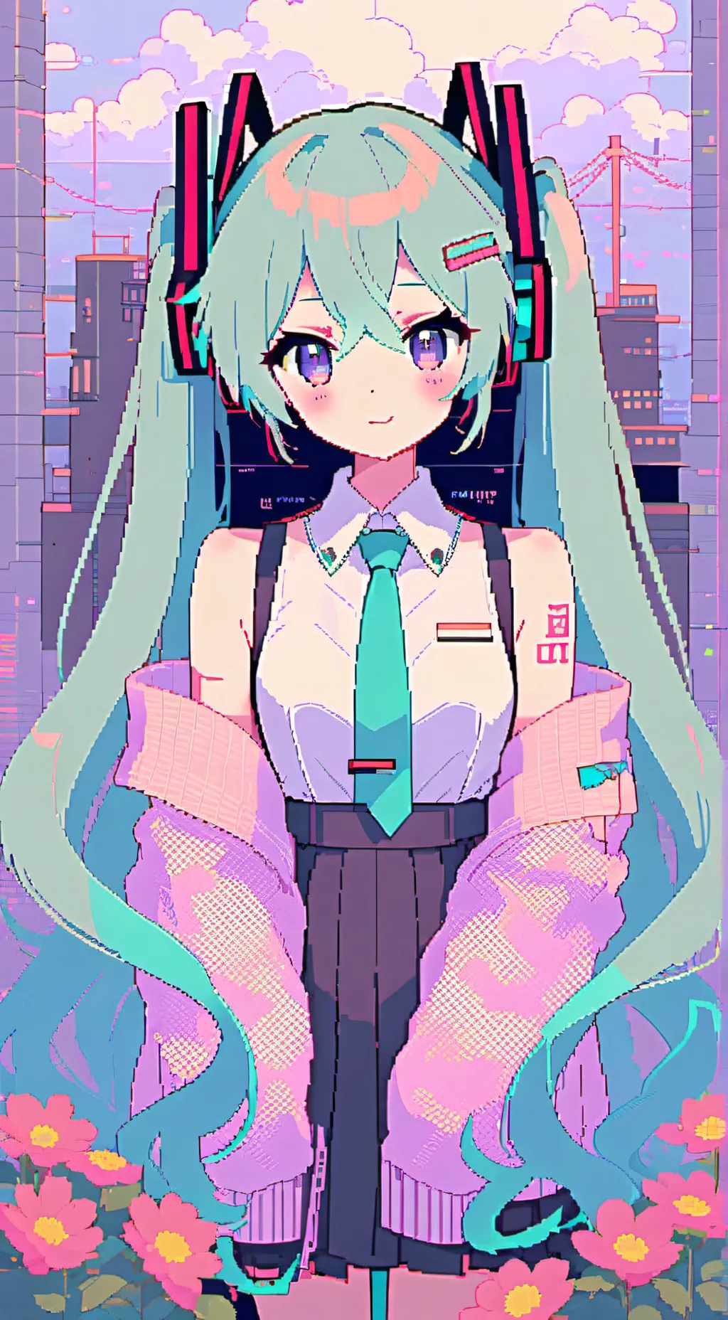 ai character: hatsune miku background