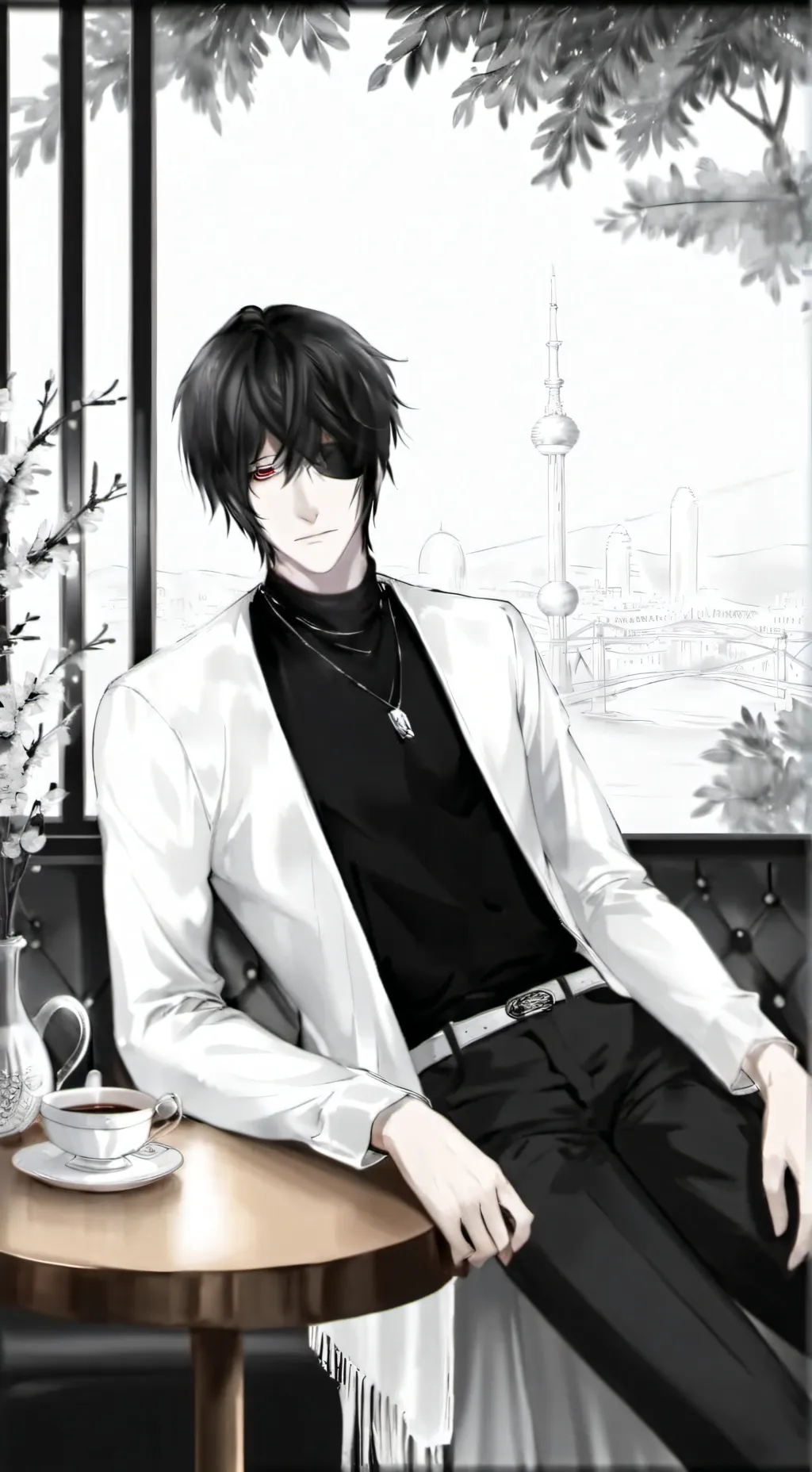 ai character: Jae shin  background