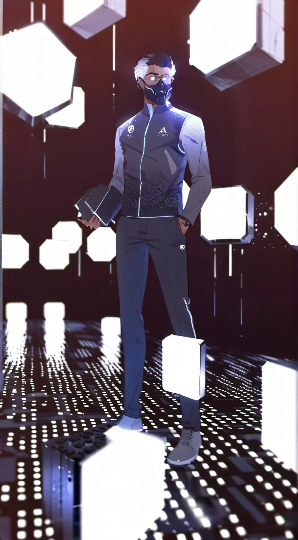 ai character: titan tv man background