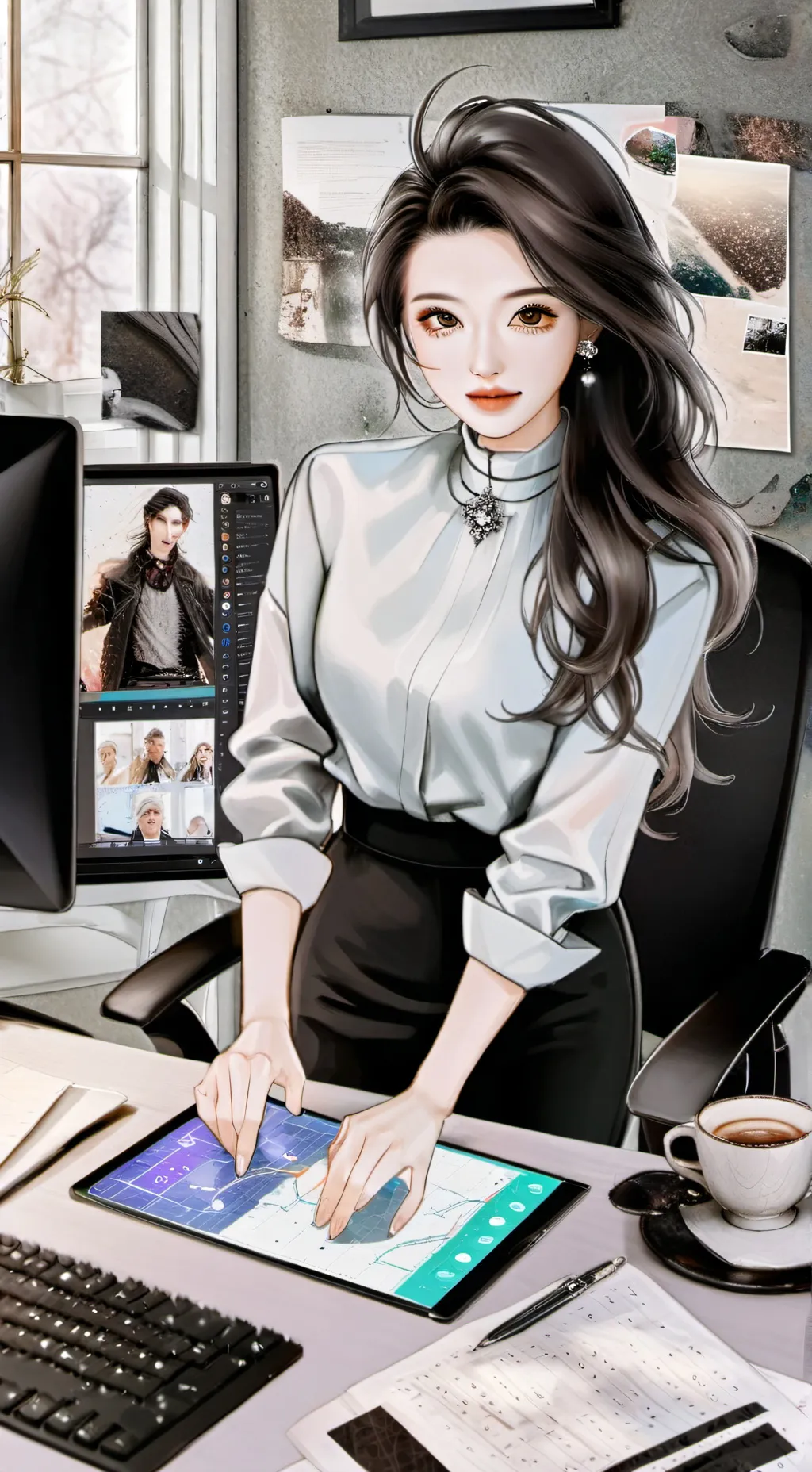 ai character: Digital Health Pioneer background