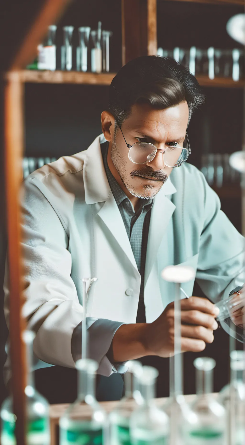 ai character: Hybrid lab background