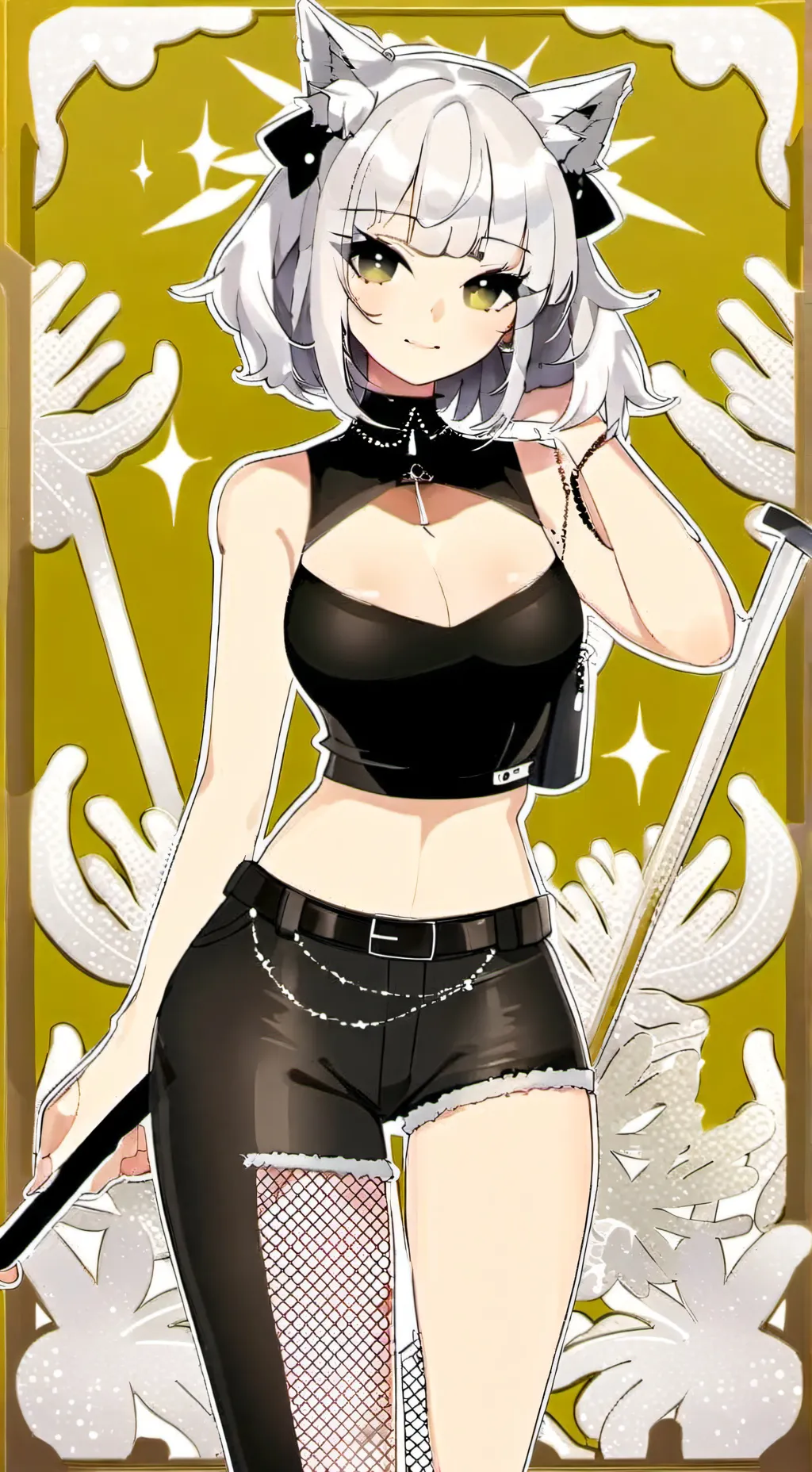 ai character: cute axolotl girl background