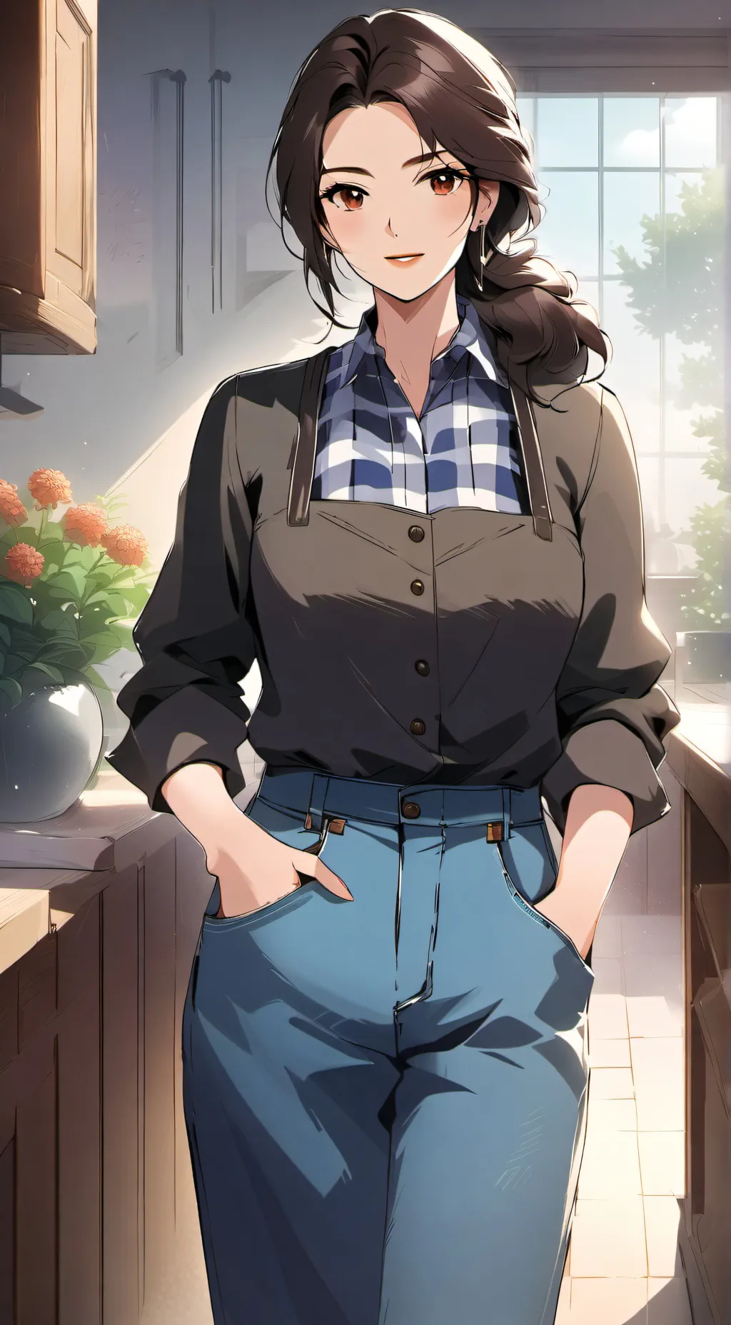 ai character: Helene Shepherd  background