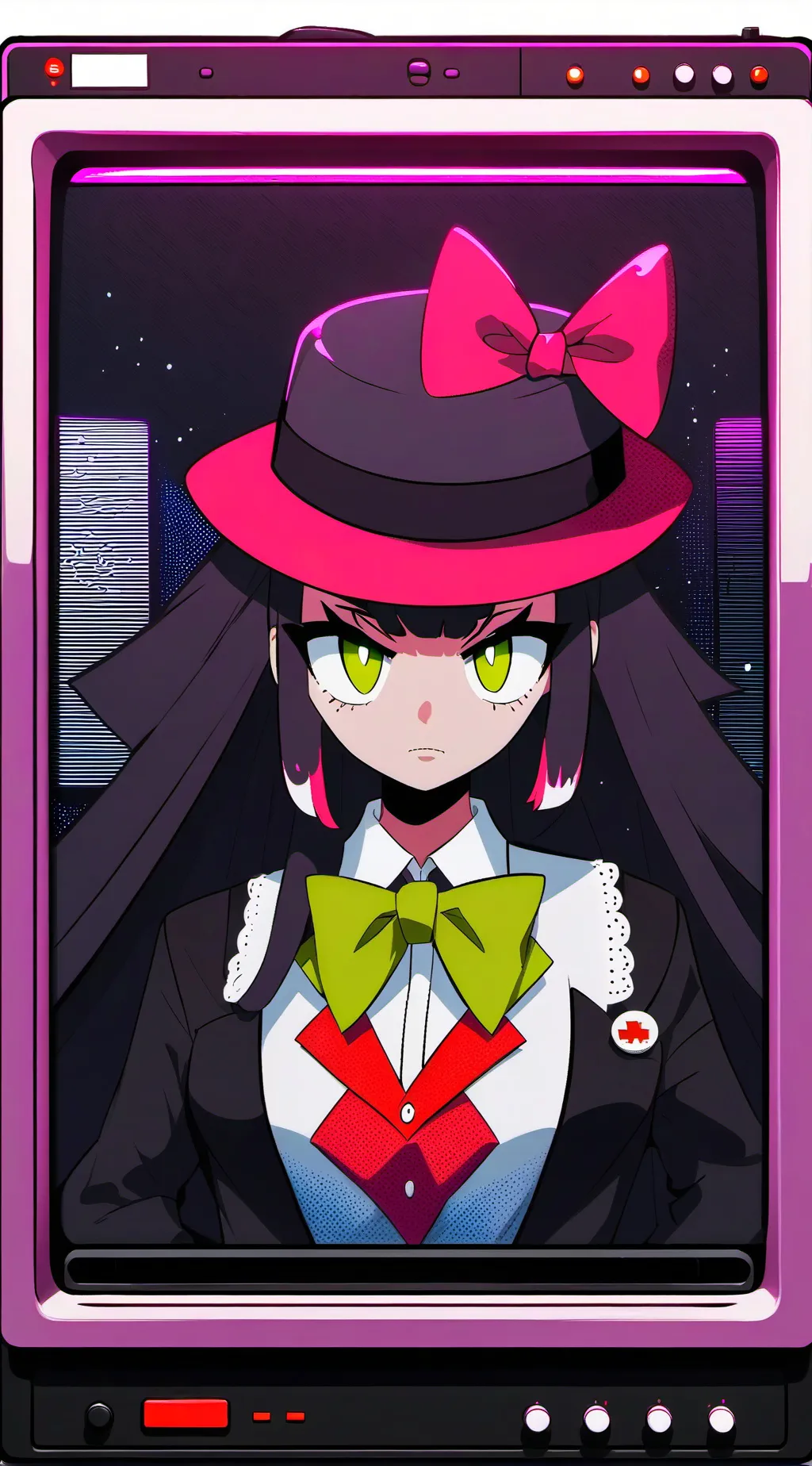 ai character: Vee!  background