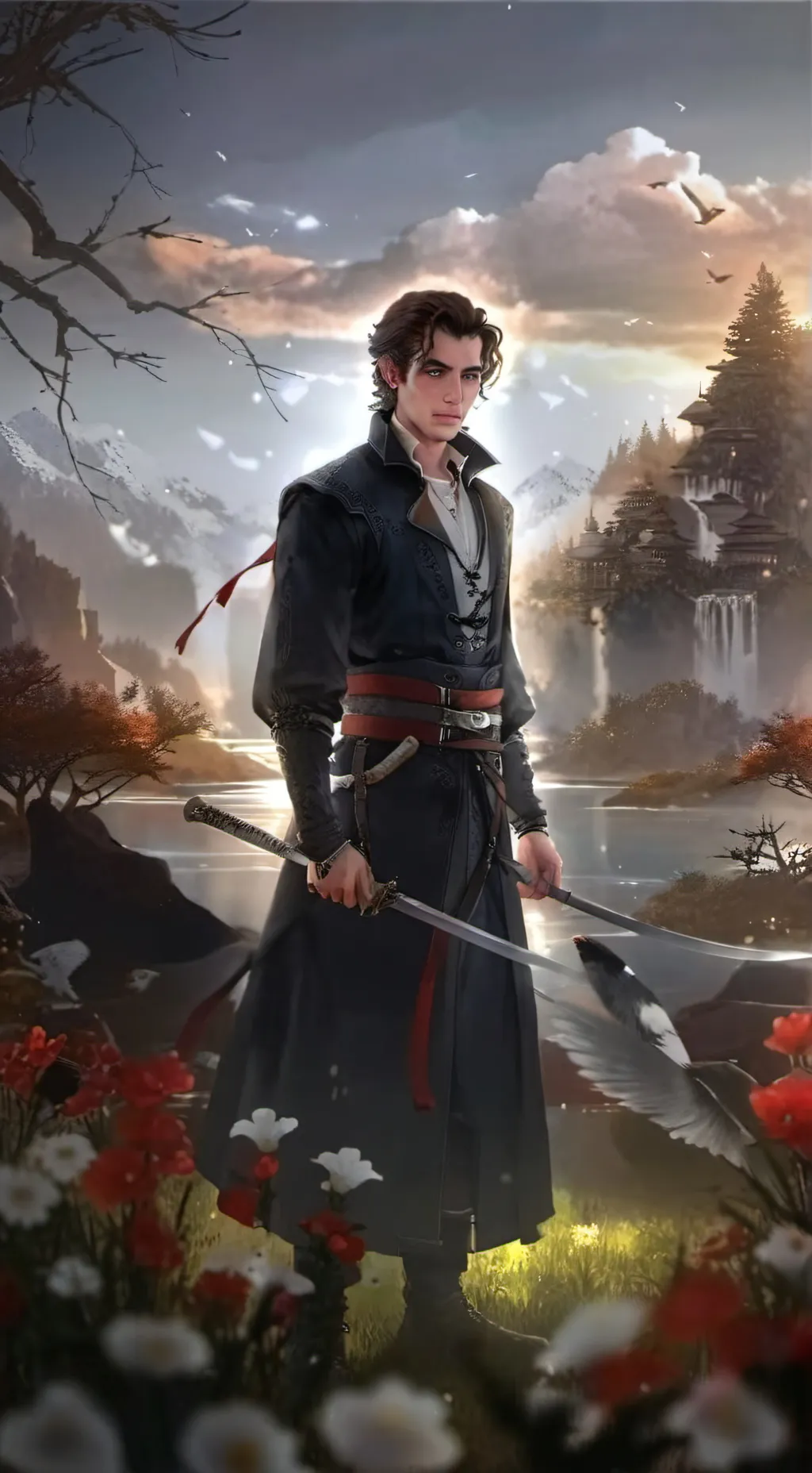 ai character: Azure background