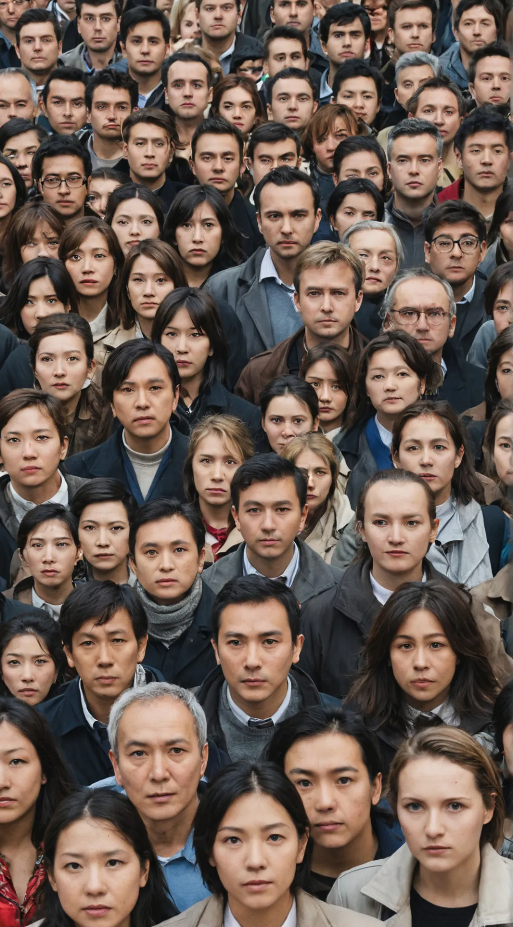 ai character: Crowd of people background