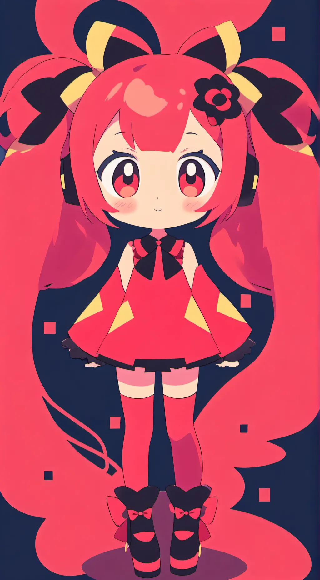 ai character: 𖤐kasane Teto!𖤐 background