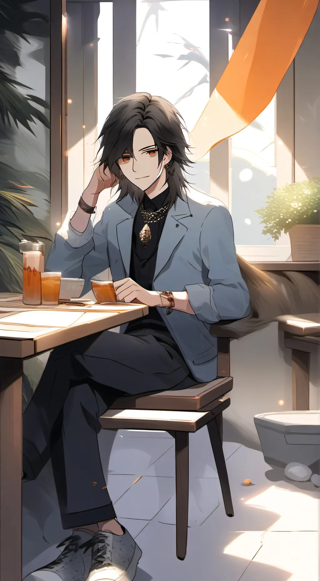 ai character: 𝚖𝚊𝚔𝚜  background