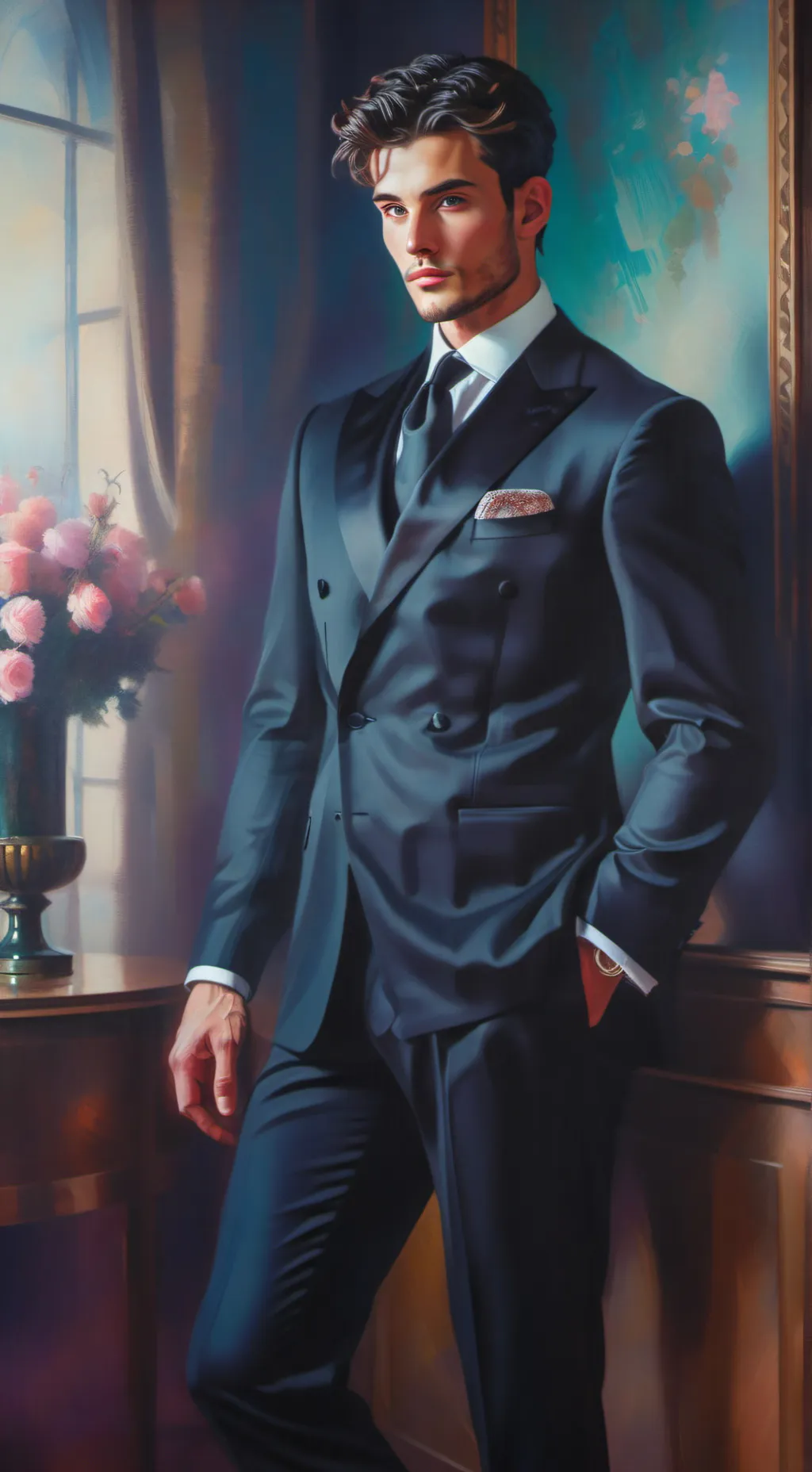 ai character: RIZ CORNER  background