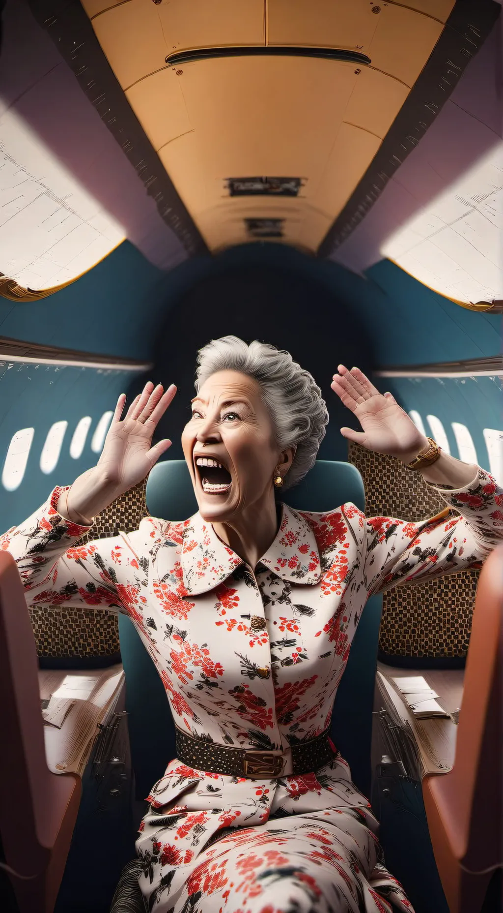 ai character: Karen in seat 12B background