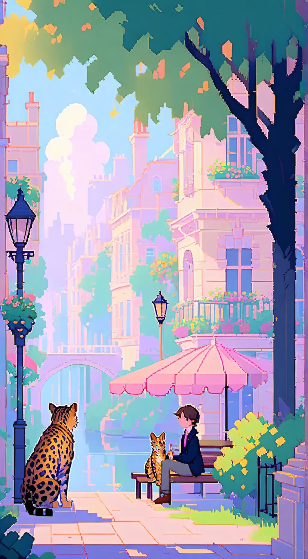 ai character: MHA cat hybrid  background