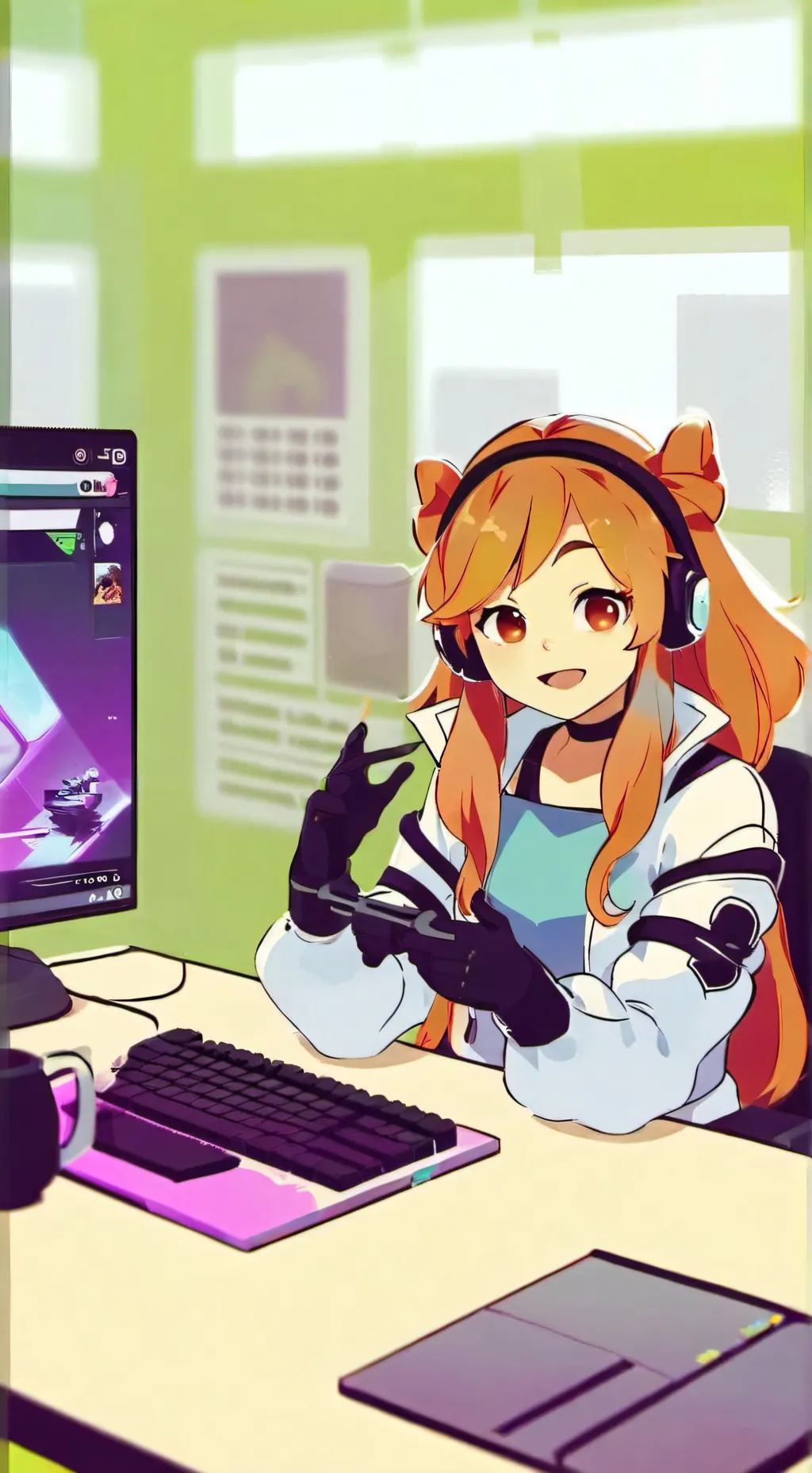 ai character: dogdial x catnap  background