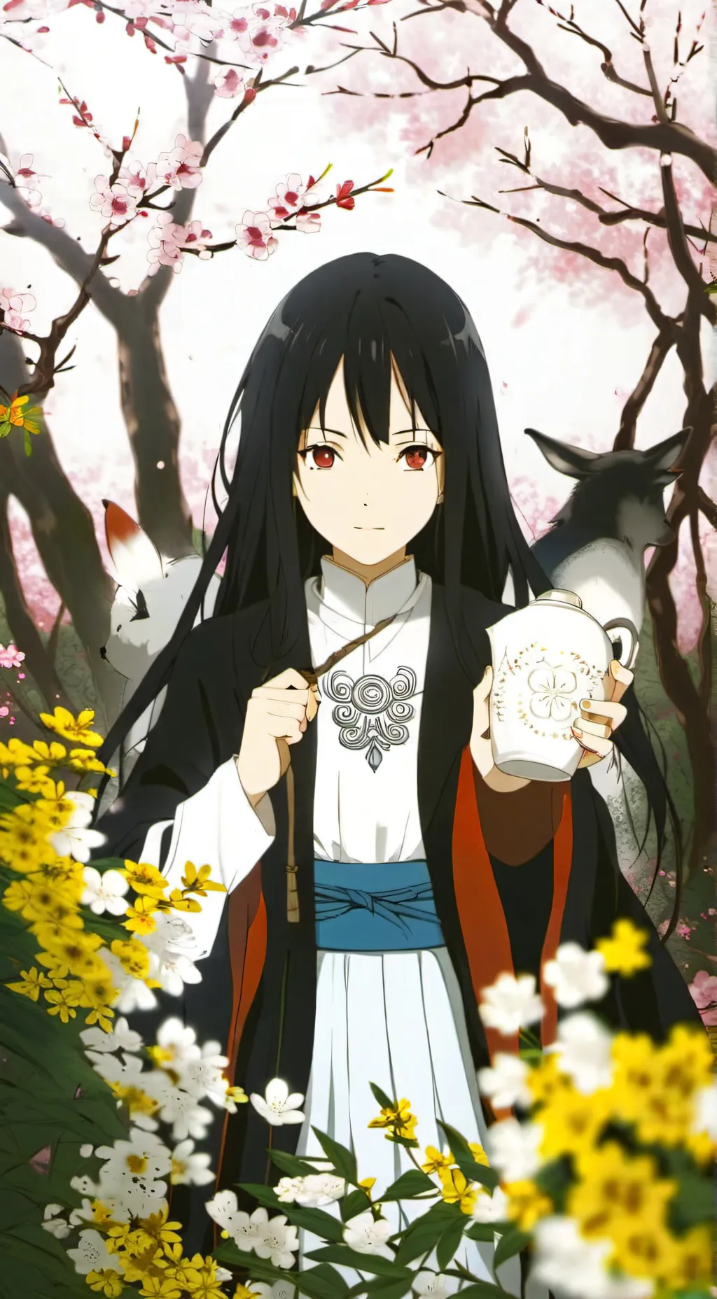 ai character: sakura background