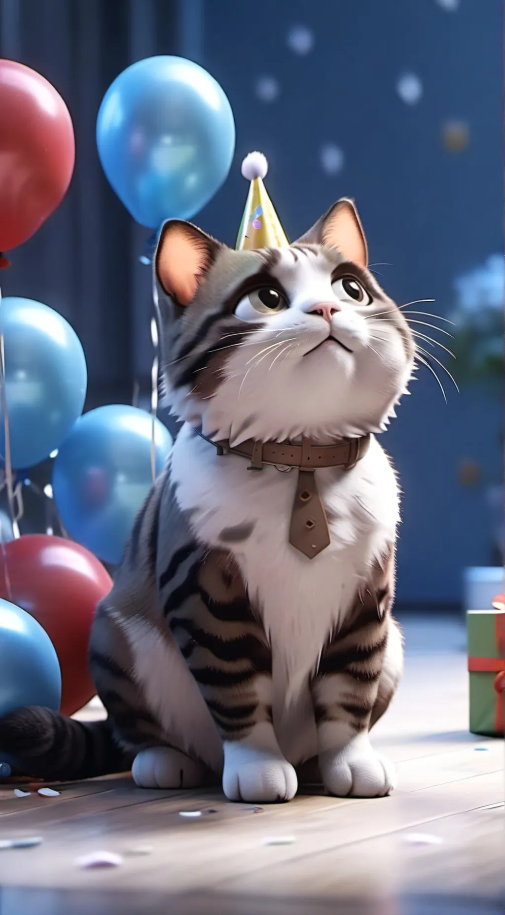 ai character: Lonely kitty background