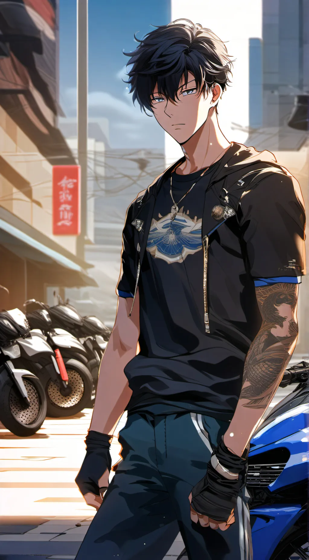 ai character: Jinwoo background