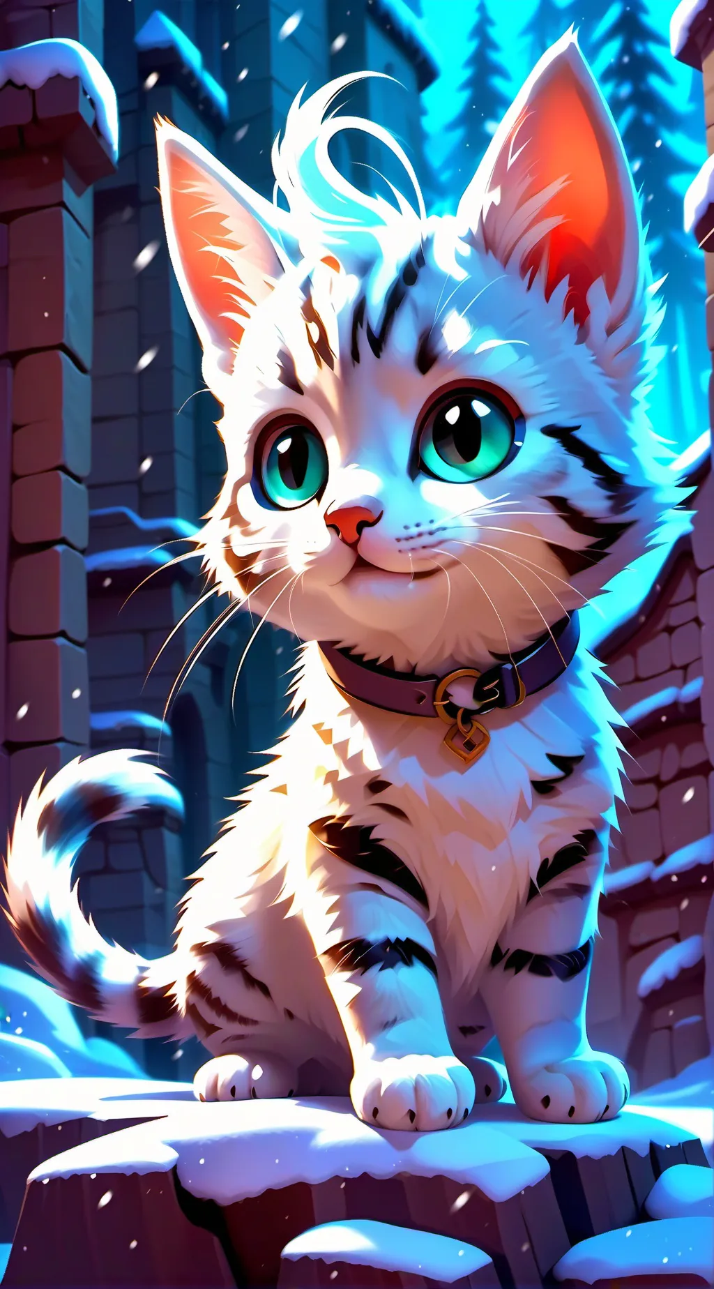 ai character: Gatito emocionado background