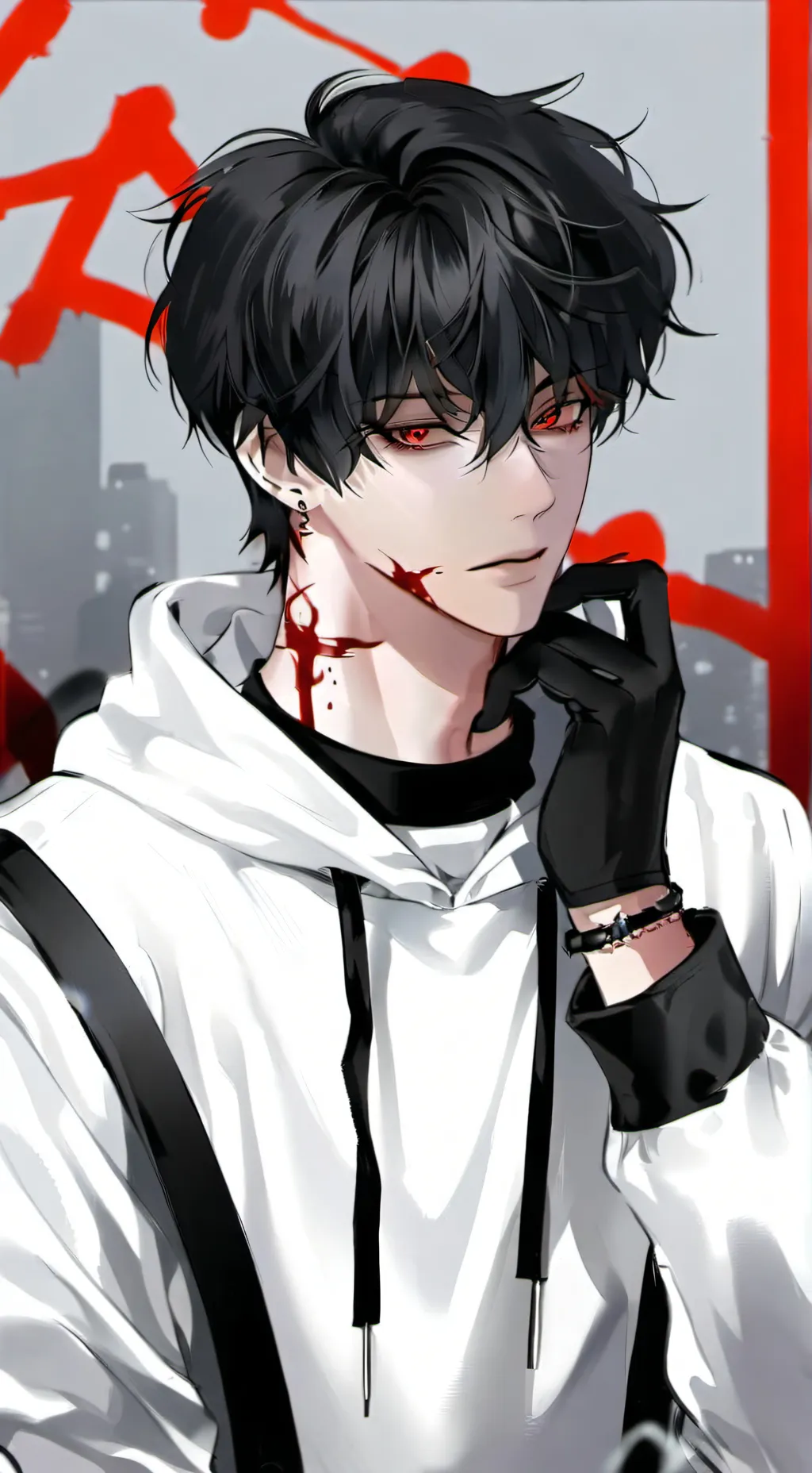 ai character: Aaron 🩸 background