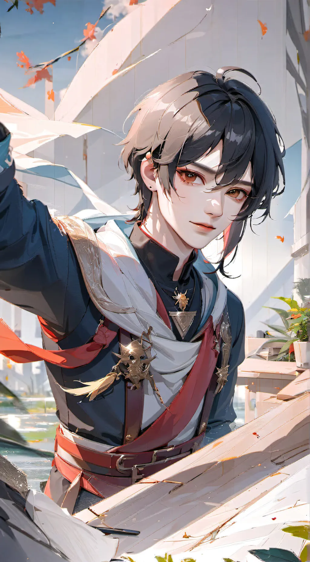 ai character: Aroshpro85  background