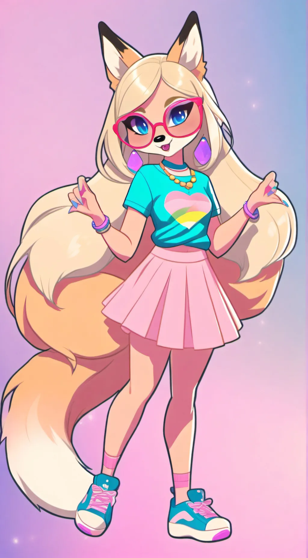 ai character: Kelly🦊  background