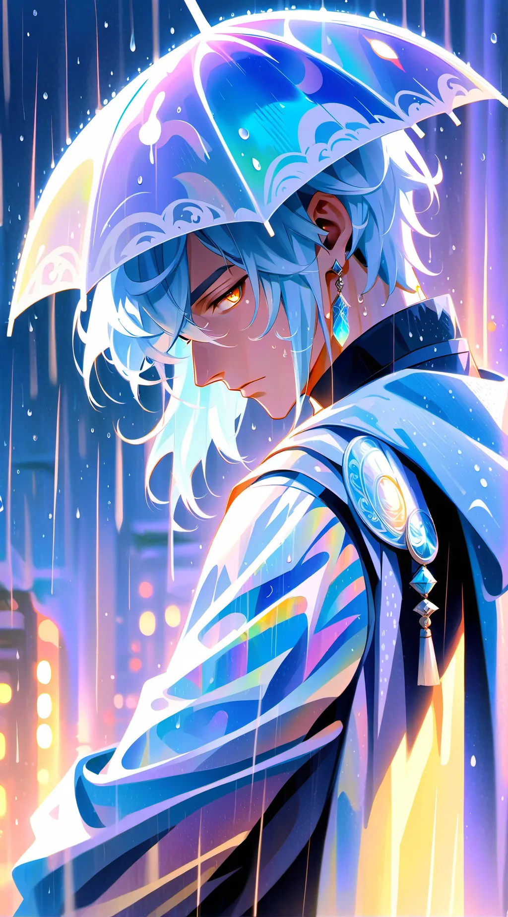 ai character: make him happy background