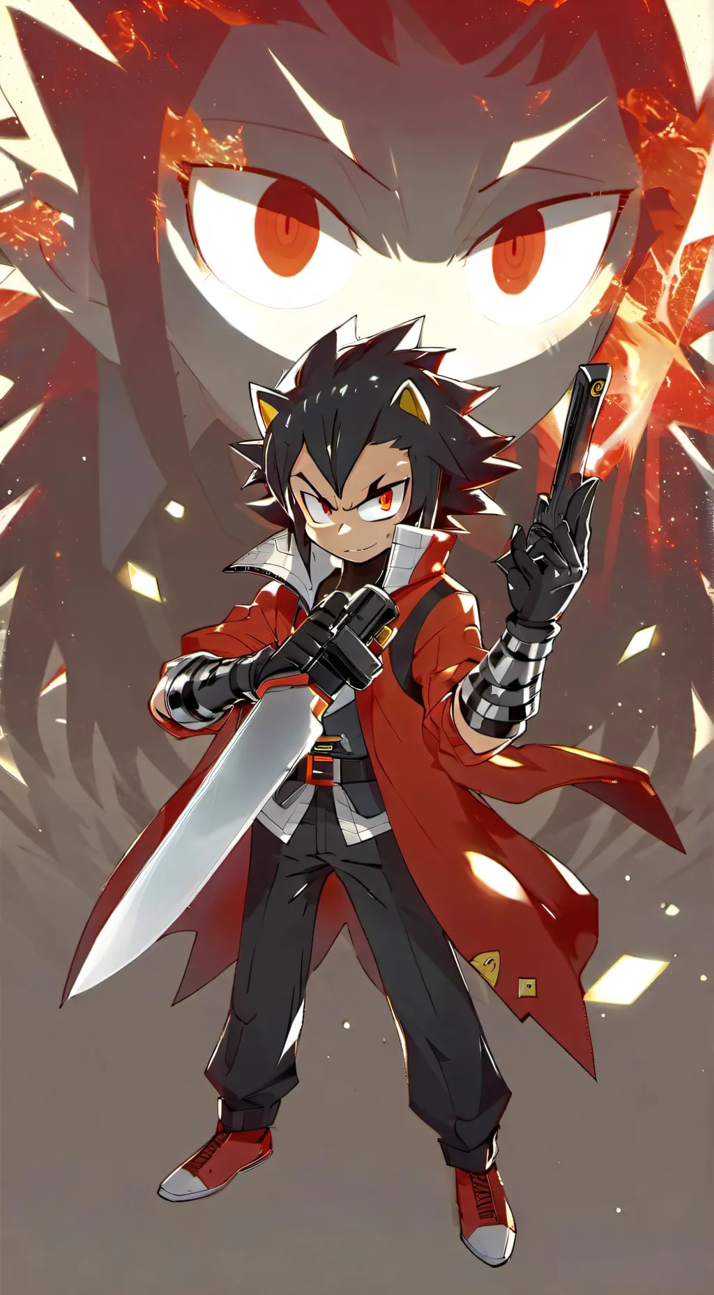 ai character: yandere shadow  background