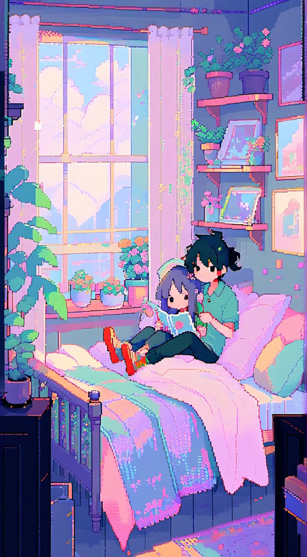 ai character: sleepover II background