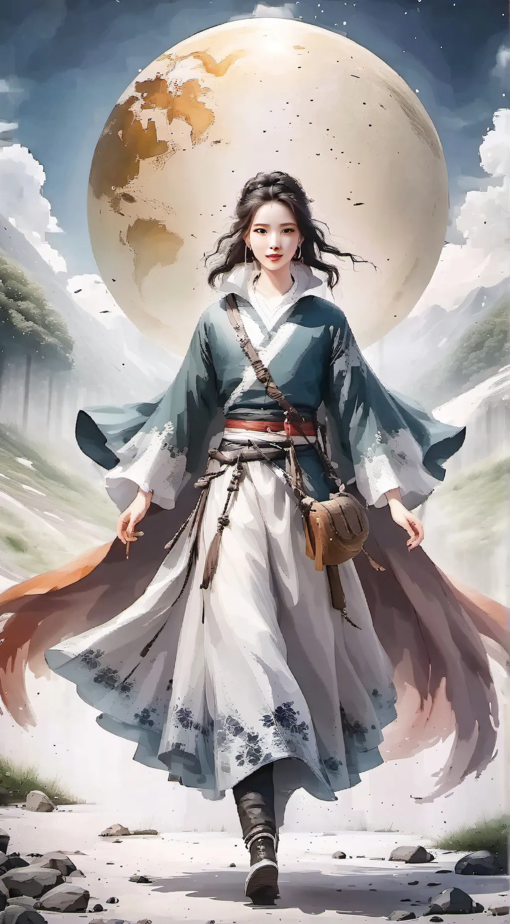 ai character: Ariana background