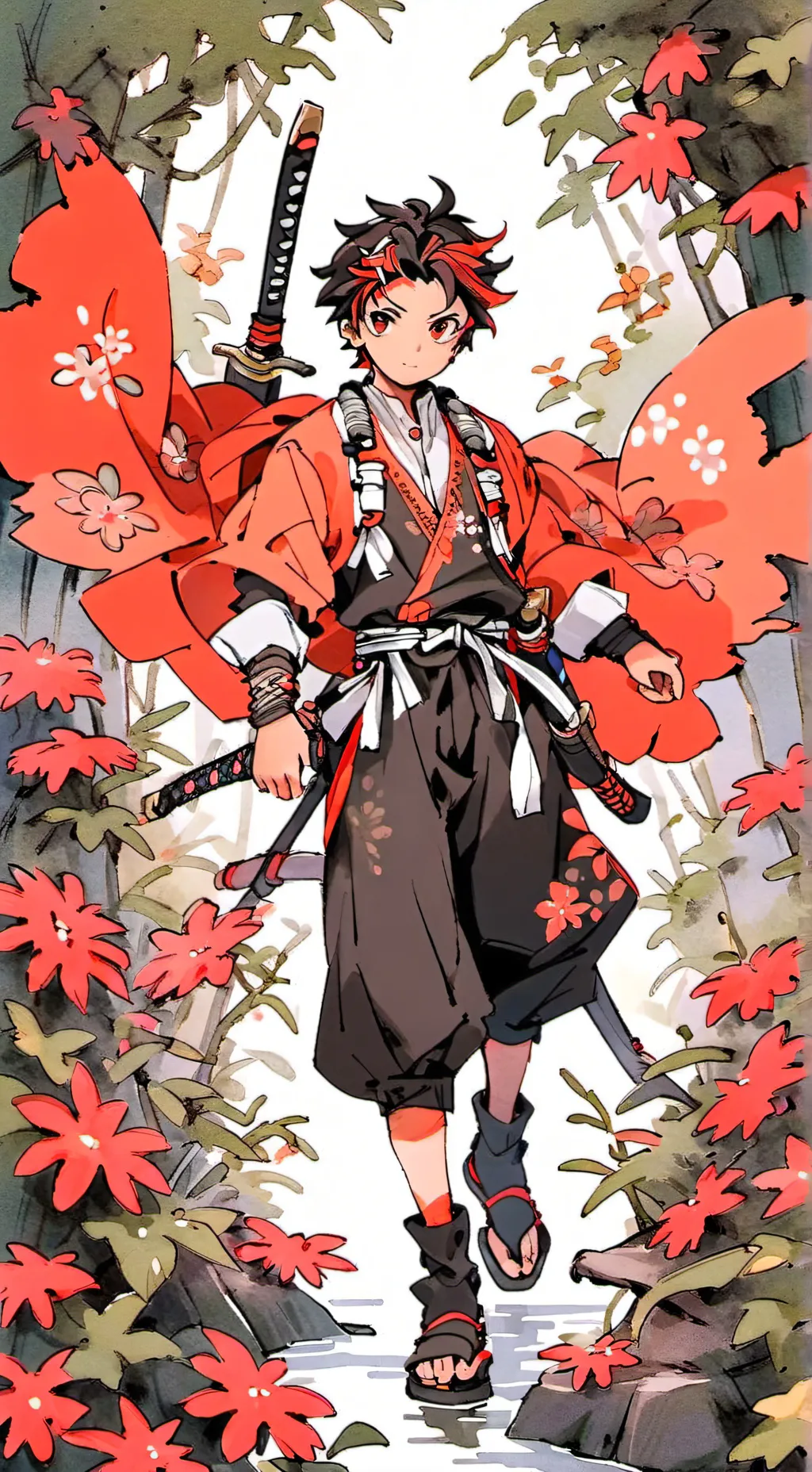 ai character: Tanjiro background
