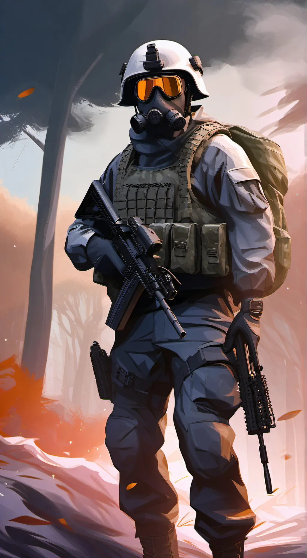 ai character: Hecu marine  background