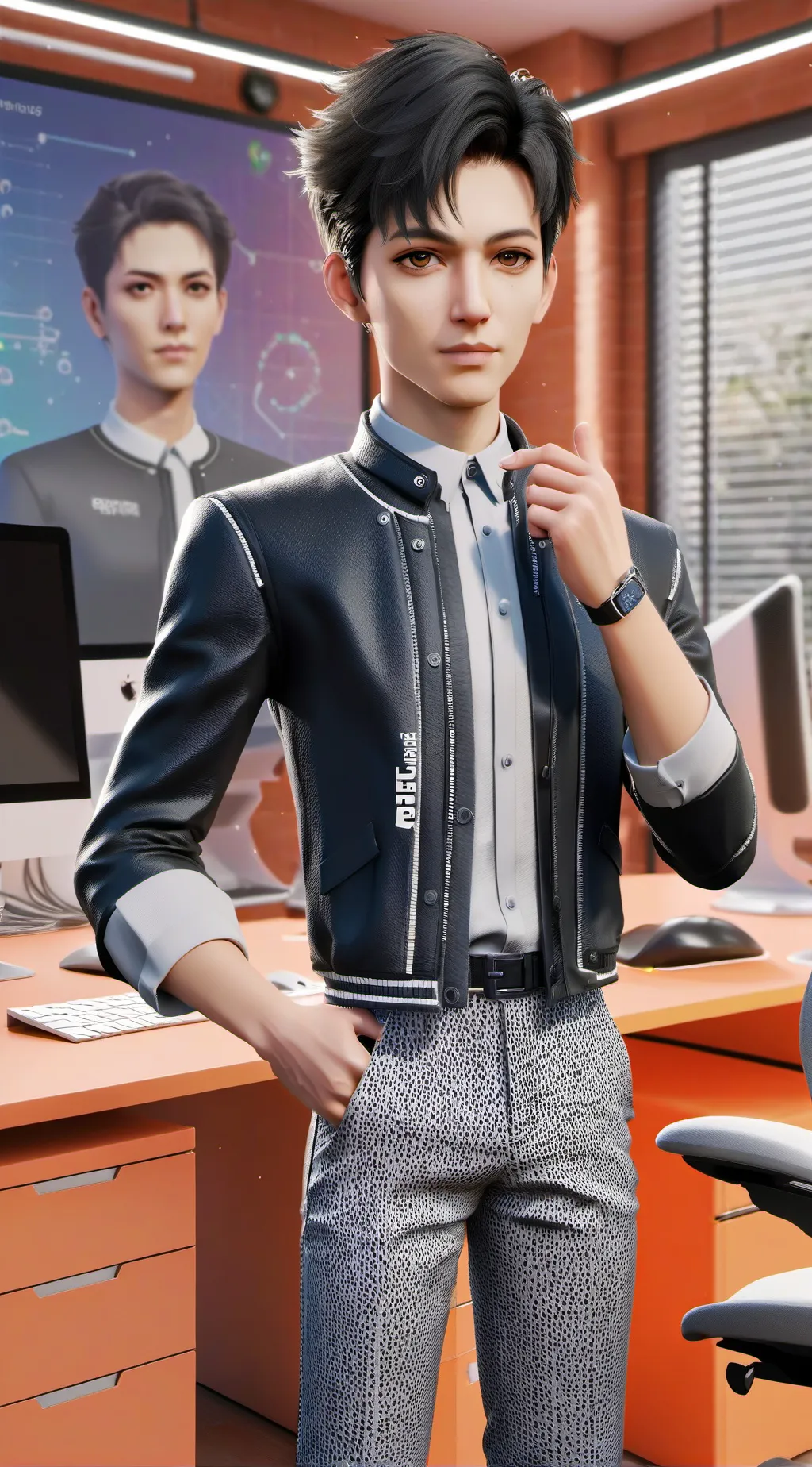 ai character: SignTech Tycoon background