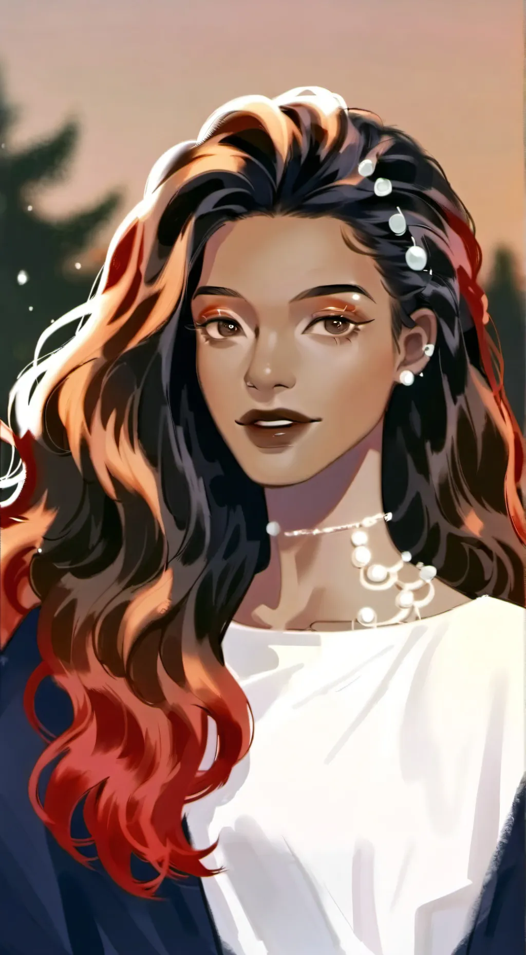 ai character: Leah river  background