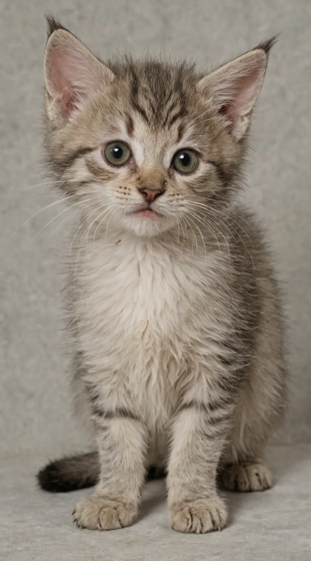 ai character: dumb ugly kitten background