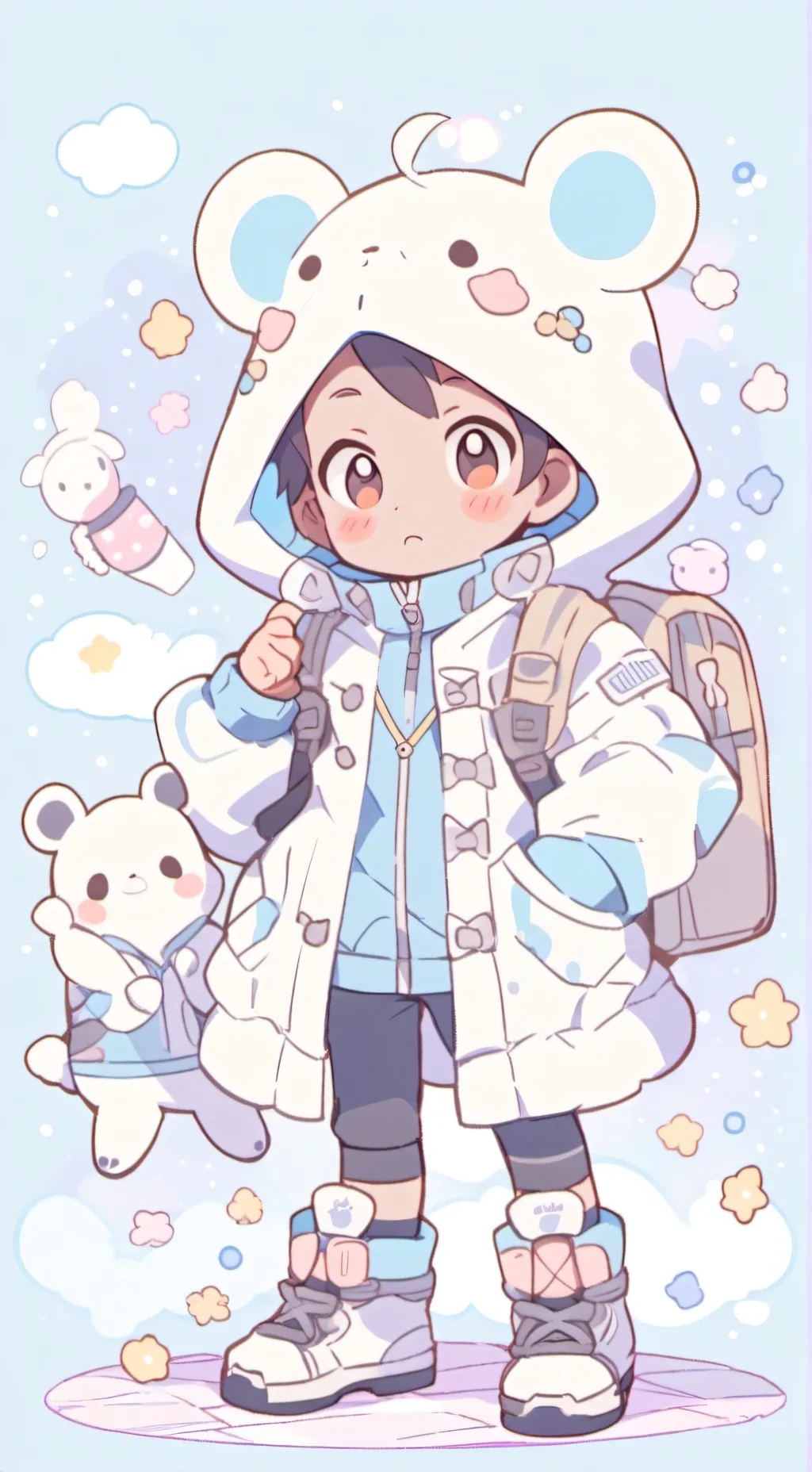 ai character: Dw pool ur dandy background