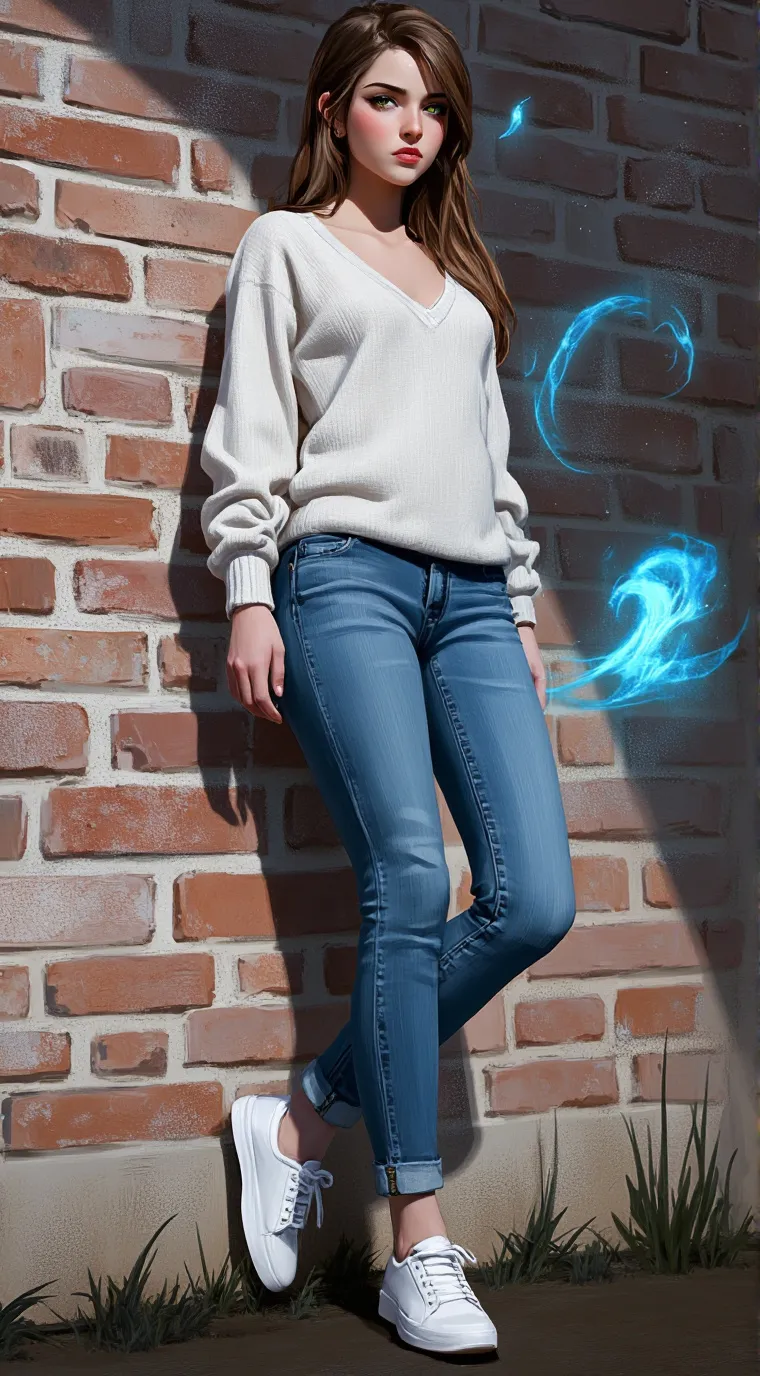 ai character: Ashley  background