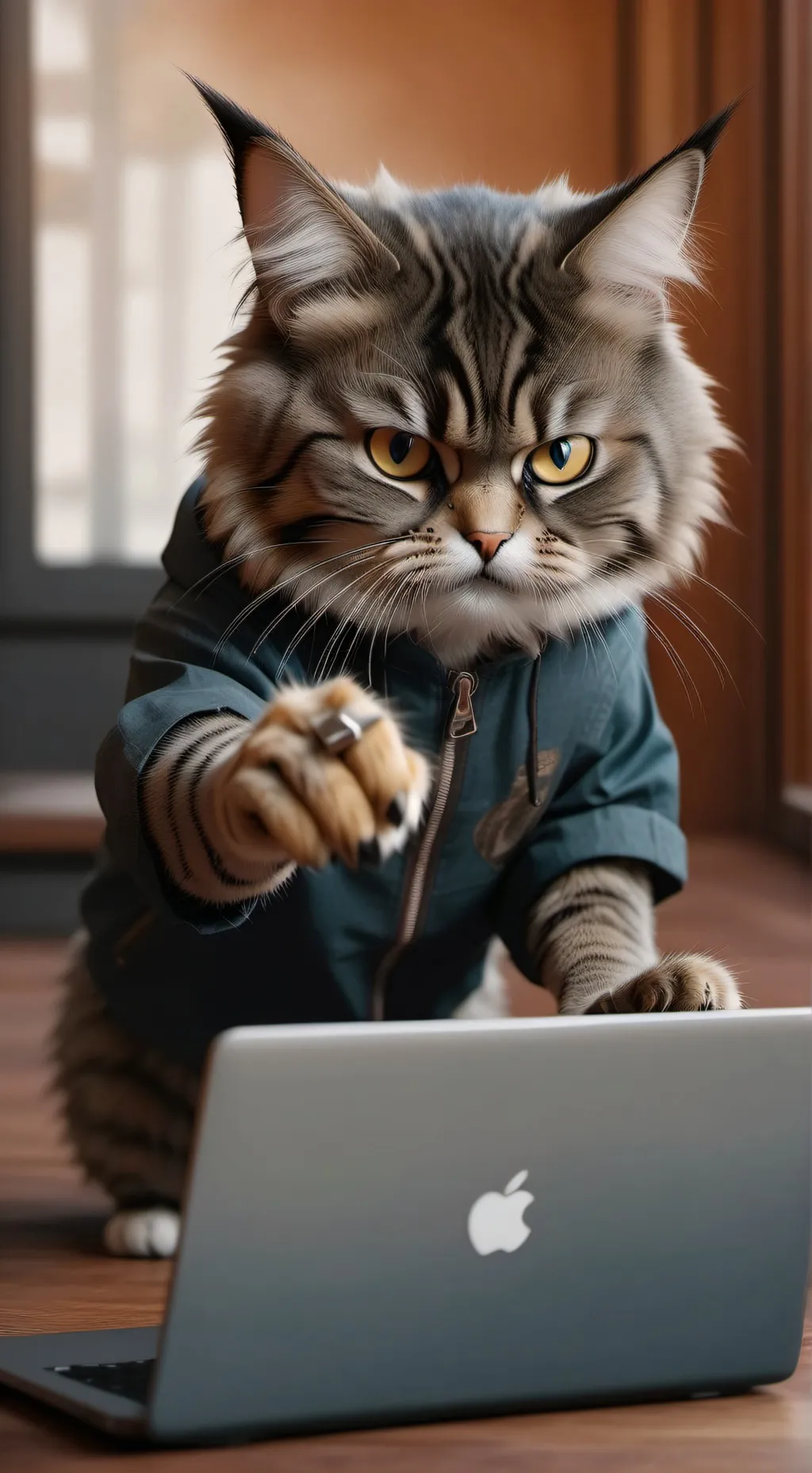 ai character: angryhug agnst background